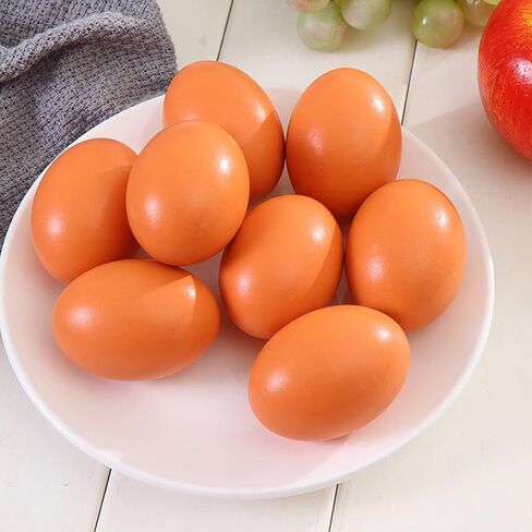 5 PCS Fake Eggs Wooden Eggs Dummy Eggs Nest Eggs in Saudi Arabia