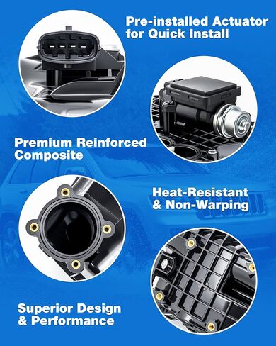 68492577AA Intake Manifold with Actuator Compatible with Jeep Grand Cherokee 2014-2019, Ram 1500 3.0L V6 Diesel 2014-2018, Cherokee 2014-2019, Replace# 68211167AA 68211206AC 68535767AA in Saudi Arabia
