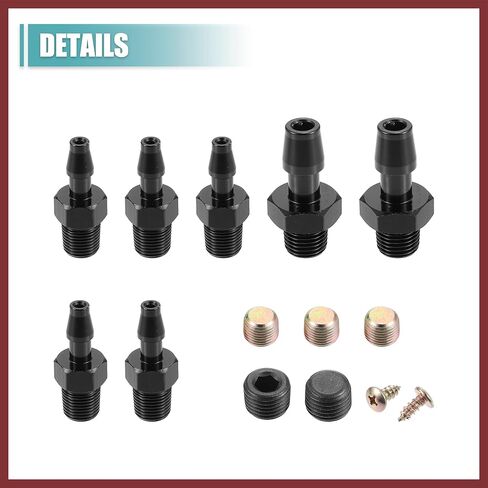 Universal Vacuum Manifold Kit 1/8" Ports 1/2" Interfaces Block Intake Manifold for Car Fuel Gas Wastegate Turbo Boost Replace Parts in Kuwait