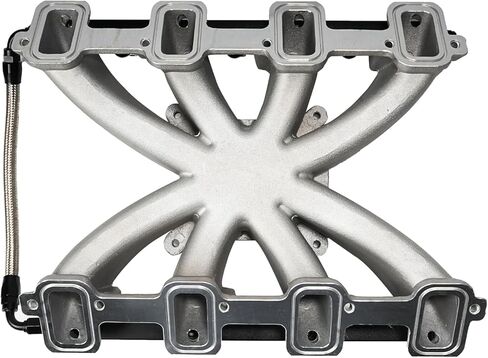 EFI Single Plane Mid-Rise Intake Manifold GM LS3 L92 Rectangle Port with Fuel Rail (Satin) in Saudi Arabia