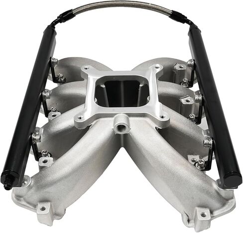 EFI Single Plane Mid-Rise Intake Manifold GM LS3 L92 Rectangle Port with Fuel Rail (Satin) in Saudi Arabia