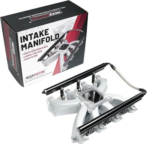 EFI Single Plane Mid-Rise Intake Manifold GM LS3 L92 Rectangle Port with Fuel Rail (Satin) in Saudi Arabia