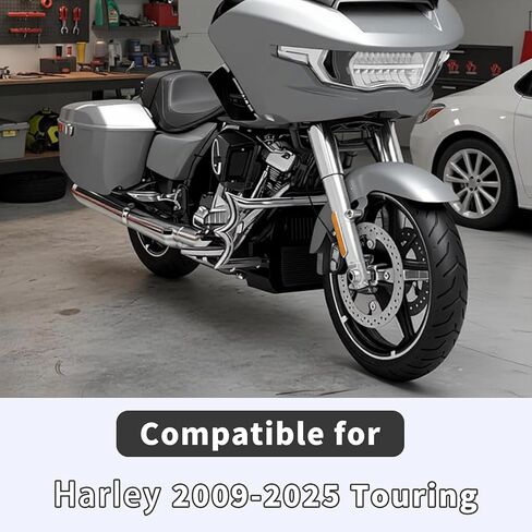 Crown Engine Guard Crash Bar Flat Out Bar for Harley Touring 2009-2025 Street Glide Road King Electra Glide Ultra Limited Trike,Chrome【 Does not fit Road Glide Models】 in Saudi Arabia