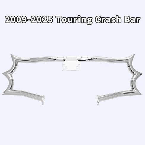 Crown Engine Guard Crash Bar Flat Out Bar for Harley Touring 2009-2025 Street Glide Road King Electra Glide Ultra Limited Trike,Chrome【 Does not fit Road Glide Models】 in Kuwait