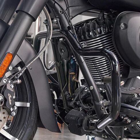 شارب واقي محرك الطريق السريع Wsays Front Crash Bar متوافق مع Indian Roadmaster Chieftain Springfield Chief Vintage 2014-2025، أسود لامع in Kuwait