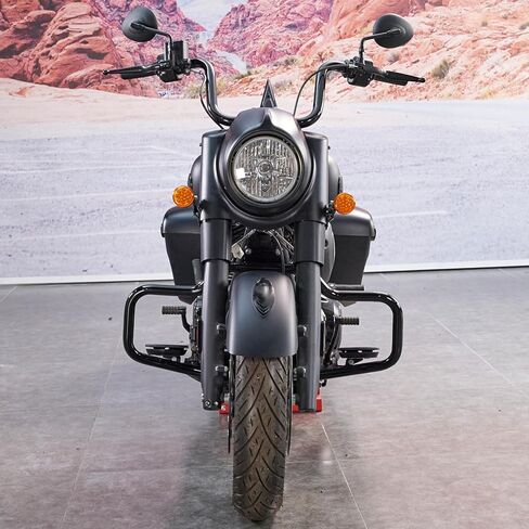 شارب واقي محرك الطريق السريع Wsays Front Crash Bar متوافق مع Indian Roadmaster Chieftain Springfield Chief Vintage 2014-2025، أسود لامع in Kuwait