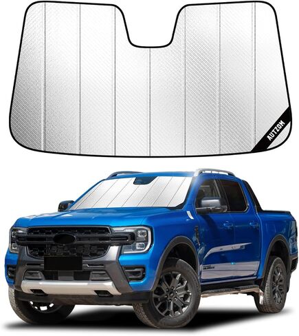 Windshield Sun Shade for Ford Ranger 2024-2026, Custom-fit Windshield Cover, Keep Vehicle Cool, Protect Dashboard, Foldable Car Window Shades – Ford Ranger Accessories in Saudi Arabia