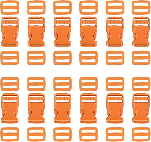 Quick Side Release Buckle 1", Buckle 10 Pcs+ Tri-Glide Slide 20 Pcs, Heavy Duty Plastic Snap Buckle Clip Clasp Fasteners for 1" Backpack Strap in Saudi Arabia