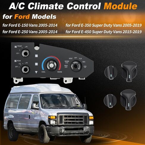 5C2Z-19980-BA A/C Heater Climate Control Module for Ford E-150 E-250 Vans 2005-2014 for Ford E-350 E-450 Super Duty Vans 2005-2019 HVAC Control Switch Panel Replacement 5C2Z19980BA in Saudi Arabia