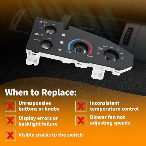 5C2Z-19980-BA A/C Heater Climate Control Module for Ford E-150 E-250 Vans 2005-2014 for Ford E-350 E-450 Super Duty Vans 2005-2019 HVAC Control Switch Panel Replacement 5C2Z19980BA in Saudi Arabia