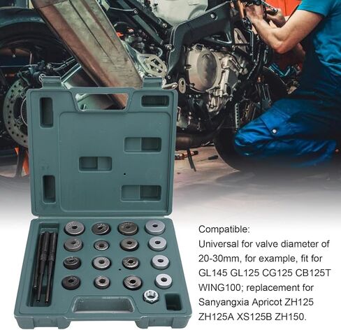 Valve Seat Reamer Tool Kit - Alloy Steel Universal for 20-30mm Valves, Includes 12 Sizes & 4 Heads in Kuwait
