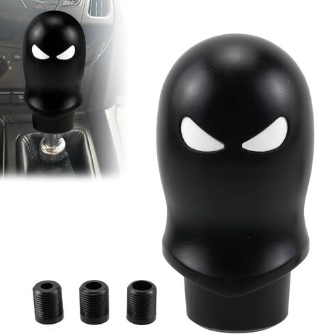 RYANSTAR RACING Dazed Ghost Gear Shift Knob Weighted Aluminum Manual Shifter Knob with M8 M10 M12 Adapters Universal Fit for Manual Transmission Cars,Funny Spooky Car Interior Accessory White in Kuwait