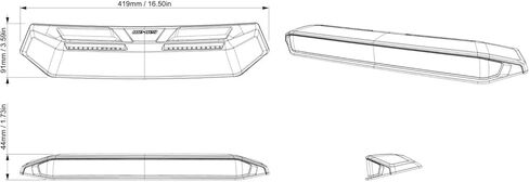 Can-Am Defender HD11 16.50 بوصة (42 سم) مصباح غطاء LED ذكي، 715011539 in Kuwait