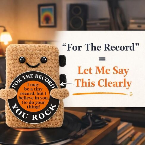Gifts for Teen Boys, Encouragement Gift for Men Friend Boyfriend Him Husband Graduation New Job Promotion,You Rock Crochet Vinyl, Cute Music Lover Desk Decor for College Student Teacher Male in Saudi Arabia