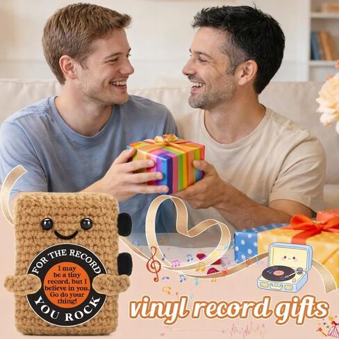Gifts for Teen Boys, Encouragement Gift for Men Friend Boyfriend Him Husband Graduation New Job Promotion,You Rock Crochet Vinyl, Cute Music Lover Desk Decor for College Student Teacher Male in Saudi Arabia