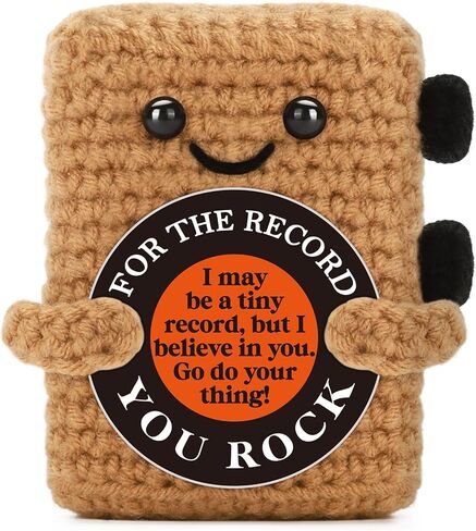 Gifts for Teen Boys, Encouragement Gift for Men Friend Boyfriend Him Husband Graduation New Job Promotion,You Rock Crochet Vinyl, Cute Music Lover Desk Decor for College Student Teacher Male in Saudi Arabia