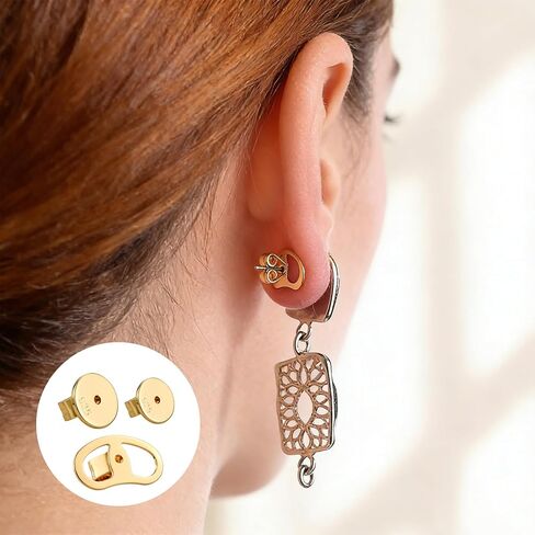 32 Pcs Earring Backs for Droopy Ears Heavy Earring - Earring Lifters Backs, Earring Backs Replacements for Studs, Butterfly Earring Backs, 13mm Large Earring Backs in Saudi Arabia