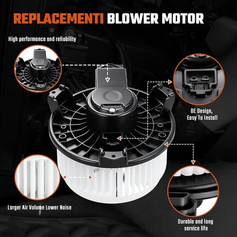 700203 محرك منفاخ HVAC أمامي مناسب لسيارة دودج رام 1500 2500 3500 2007-2018، متوافق مع هوندا CR-V أكورد بايلوت أوديسي 2007-2017، مناسب لسيارة جيب باتريوت ورانجلر 2008-2016 in Kuwait