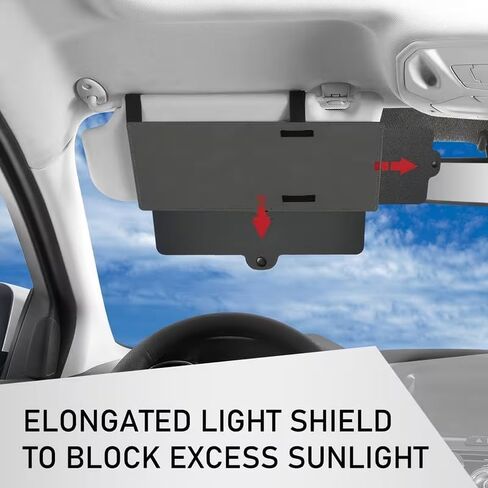 Car Visor Sunshade Extender, Upgraded Car Sun Visor Extension with Side Sunshade, Anti-Glare Visor for Driving, Black in Kuwait
