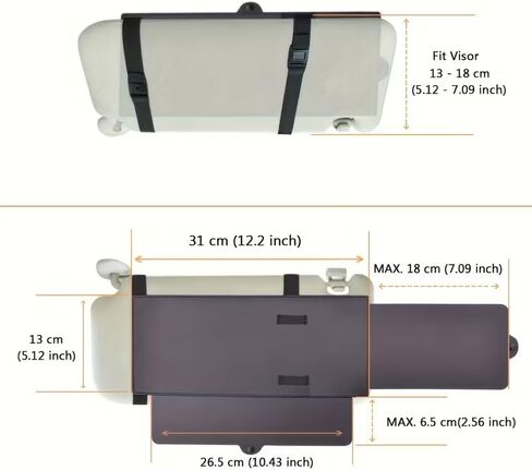 Car Visor Sunshade Extender, Upgraded Car Sun Visor Extension with Side Sunshade, Anti-Glare Visor for Driving, Black in Kuwait