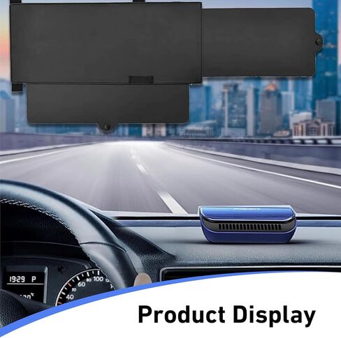 Sun Visor Extender for Car, Adjustable Car Visor Extender Sun Blocker, Clip-On Visor Extension Attachment for Car Visor, Anti-Glare Side Sun Blocker for Car Truck SUV (Black) in Kuwait