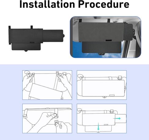 Sun Visor Extender for Car, Adjustable Car Visor Extender Sun Blocker, Clip-On Visor Extension Attachment for Car Visor, Anti-Glare Side Sun Blocker for Car Truck SUV (Black) in Kuwait