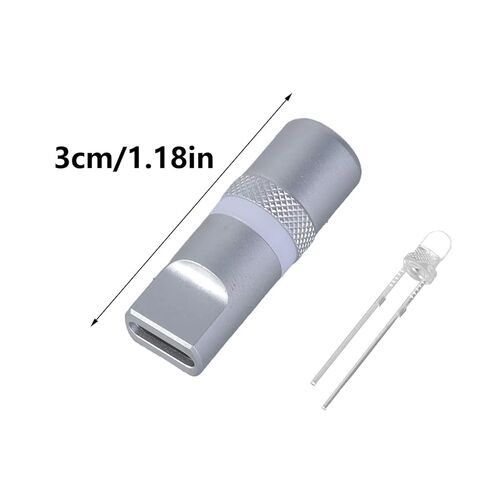 1 Set Type C Cable Connector Housing Case Aluminum Alloy Shell with Integrated LED Light for Do-it-Yourself and Repairs LED Light for USB C in Saudi Arabia