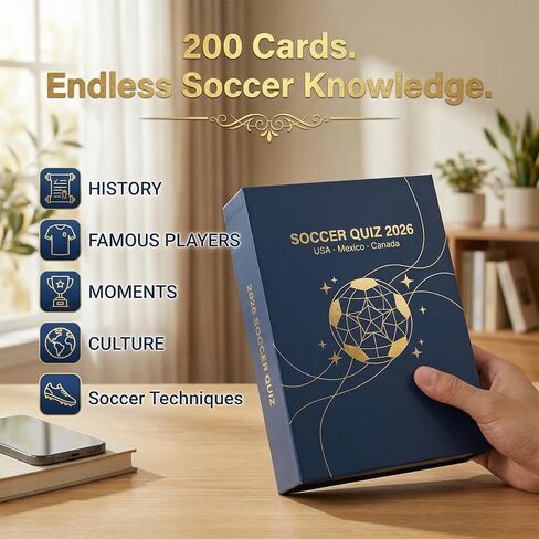 Soccer Party Game for World Cup 2026 – 200 Question Cards for Adults, Teens & Families | World Cup 2026 Merchandise for Watch Parties & Game Night in Kuwait