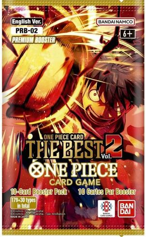 One Piece Card Game TCG - Premium Booster The Best Vol. 2 10-Card Booster Pack - PRB-02 English Version in Kuwait