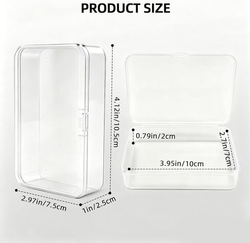 Blank Card Case, 4 Pack Clear Plastic Card Deck Box , Unbreakable, Highly Transparent , Snap-Button Design for Easy Access , Compact Playing Card Storage Box for Trading Cards, Business Cards & More in Kuwait