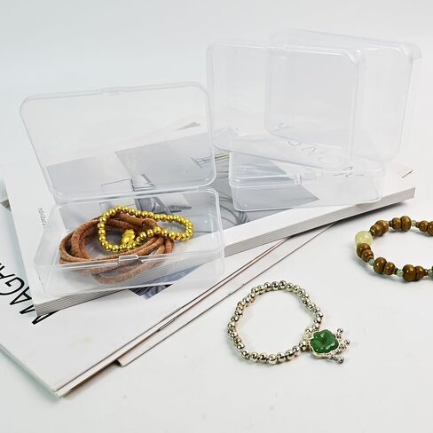 Blank Card Case, 4 Pack Clear Plastic Card Deck Box , Unbreakable, Highly Transparent , Snap-Button Design for Easy Access , Compact Playing Card Storage Box for Trading Cards, Business Cards & More in Kuwait
