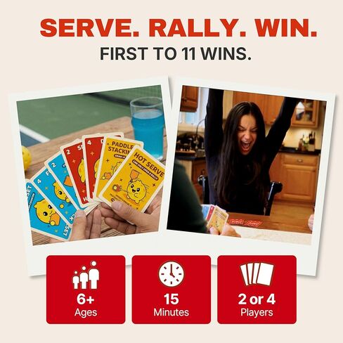 The Pickleball Card Game, Pickleball Gift for Men, Women & Players, Fast-Paced Off-Court Party Game for Game Night, Easy to Learn, 2 or 4 Players, 15-20 Minute Gameplay in Saudi Arabia