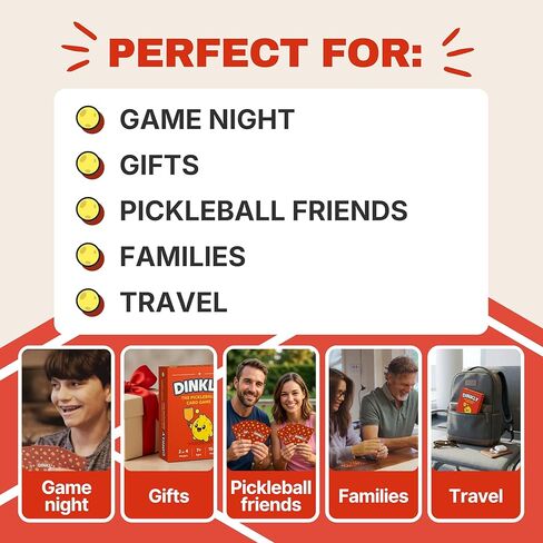 The Pickleball Card Game, Pickleball Gift for Men, Women & Players, Fast-Paced Off-Court Party Game for Game Night, Easy to Learn, 2 or 4 Players, 15-20 Minute Gameplay in Saudi Arabia