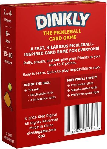 The Pickleball Card Game, Pickleball Gift for Men, Women & Players, Fast-Paced Off-Court Party Game for Game Night, Easy to Learn, 2 or 4 Players, 15-20 Minute Gameplay in Saudi Arabia