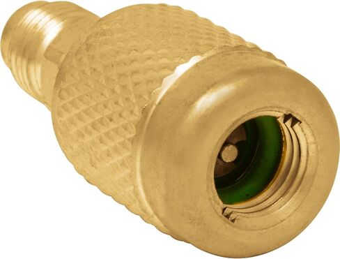 HVAC Guys Low Loss Fittings HVAC | 5/16in x 1/4in Solid Brass Heavy Duty HVAC Quick Connect Fittings 410a | Anti-Blow Back Adapter in Saudi Arabia