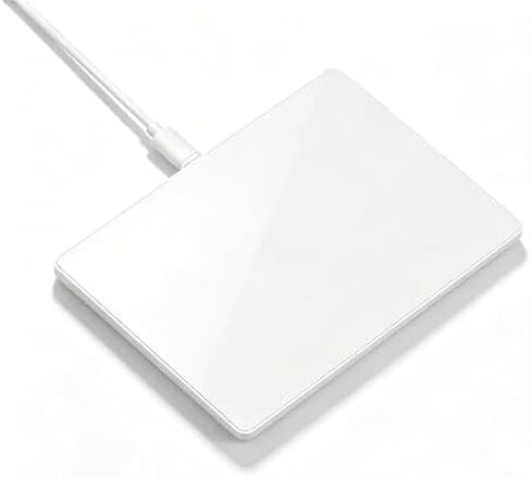 Wired USB Touchpad, Large 5.4 Inch Slim Aluminum Alloy Trackpad with Multi Touch Gestures Type C Connectivity for Computer Laptop Desktop OS X (White) in Saudi Arabia