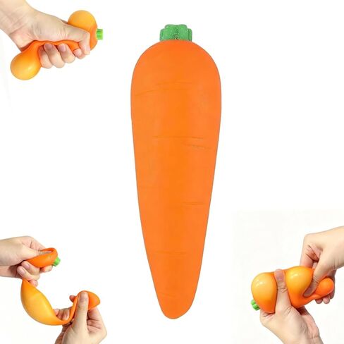 Carrot Squishy, Squishy Carrot Realistic Model , Stress Relief Toy, Moldable Slow Rise for Stress Relief Anxiety Sensory Gifts for Adults in Kuwait