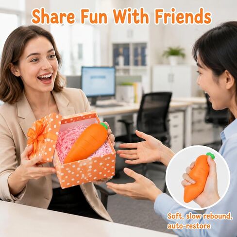 Carrot Squishy, Squishy Carrot Realistic Model , Stress Relief Toy, Moldable Slow Rise for Stress Relief Anxiety Sensory Gifts for Adults in Kuwait