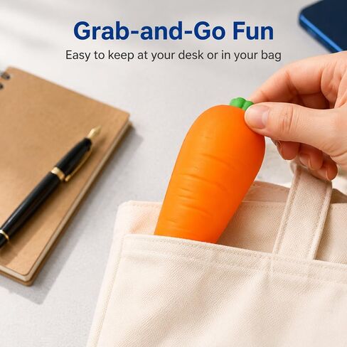 Carrot Squishy, Squishy Carrot Realistic Model , Stress Relief Toy, Moldable Slow Rise for Stress Relief Anxiety Sensory Gifts for Adults in Kuwait