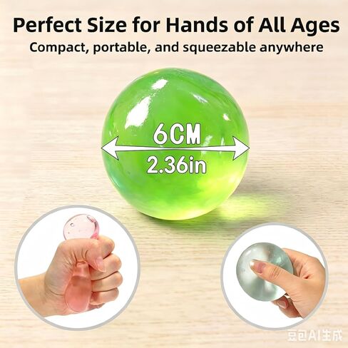 4 Pcs Coconut Oil Squishy, 2.4 Inch Handmade Coconut Oil Stress Ball, Non-Sticky & Easy to Clean, Squeeze Sensory Fidget Toys for Focus & Calm, Squishy Desk Gifts in Kuwait