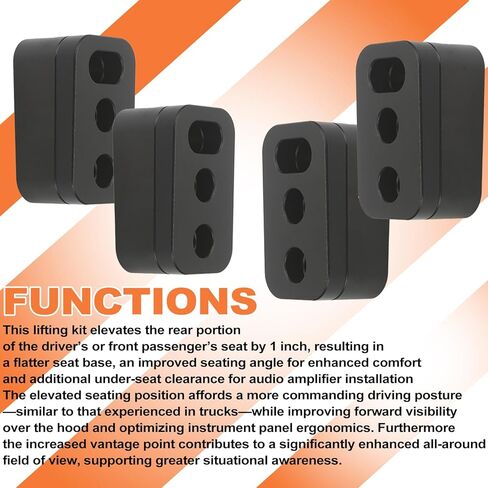 4PCS Front Seat Spacers, Driver and Passenger Recline Lift Kit Fit for Toyota Tundra 3rd Gen 2022-2025, Adjustable Seat Spacer Rear of Front Seat Riser in Saudi Arabia