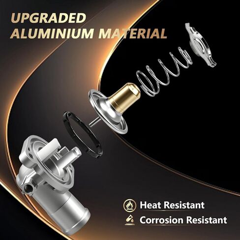 Upgraded Coolant Thermostat Housing Assembly with Hose Clamp Compatible with Dodge Jeep Ram Chrysler 3.6L & 3.2L V6 Models (Aluminium) Replace#: 5184570AH 902-3036XD 902-3036 in Kuwait