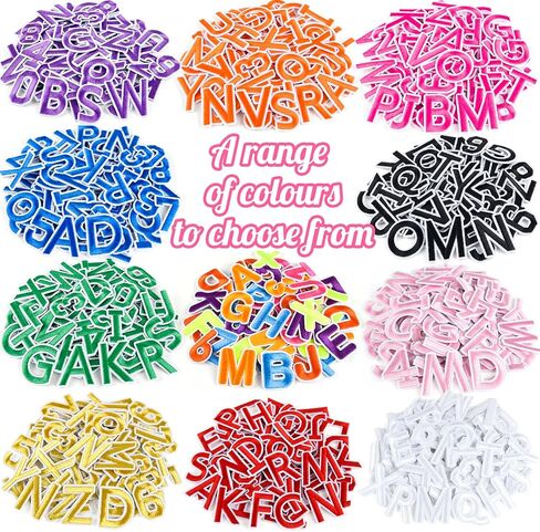 ASTARON 36Pcs Iron on Letters and Numbers Patches 10 Color Options 1.3Inch Alphabet Embroidered Patch A-Z,Numbers0-9 Patches Alphabet Cloth Patch for Clothes,Socks,Jeans,Hat,DIY Accessories(Colorful) in Kuwait