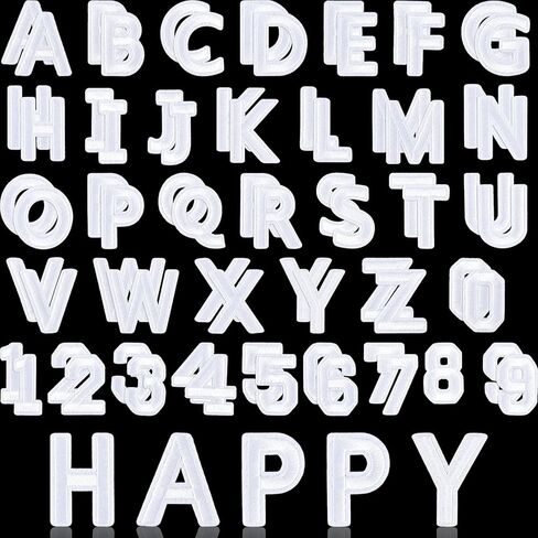 ASTARON 36Pcs Iron on Letters and Numbers Patches 10 Color Options 1.3Inch Alphabet Embroidered Patch A-Z,Numbers0-9 Patches Alphabet Cloth Patch for Clothes,Socks,Jeans,Hat,DIY Accessories(Colorful) in Kuwait