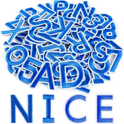 ASTARON 36Pcs Iron on Letters and Numbers Patches 10 Color Options 1.3Inch Alphabet Embroidered Patch A-Z,Numbers0-9 Patches Alphabet Cloth Patch for Clothes,Socks,Jeans,Hat,DIY Accessories(Colorful) in Kuwait