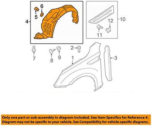 Compatible with 11-13 Optima Front Splash Shield Inner Fender Liner Left Right Side Pair Set in Saudi Arabia