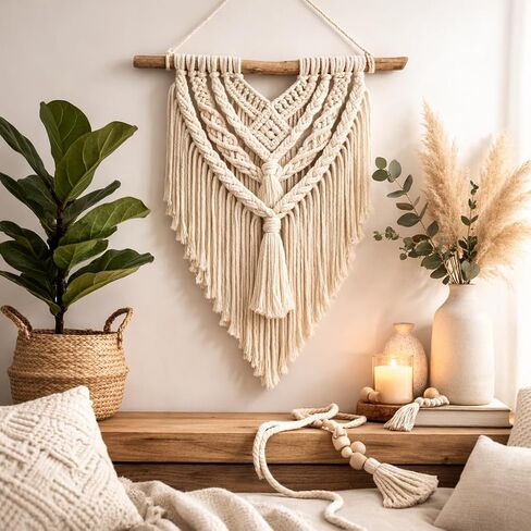 Macrame Cord Cotton Rope Twine for Crafts String Yarn for Wall Hanging Plant Hangers Christmas Crafts Knitting Twisted (White, 2mm x 328 Yards) in Saudi Arabia