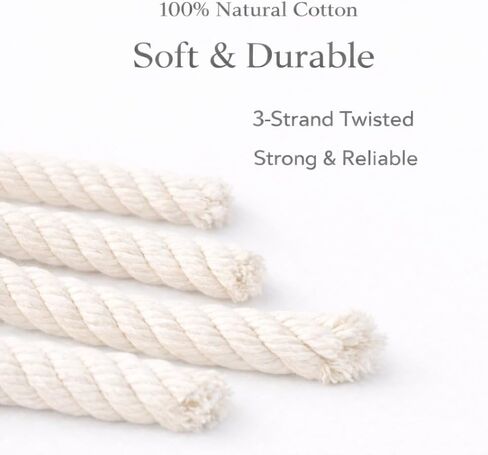 Macrame Cord Cotton Rope Twine for Crafts String Yarn for Wall Hanging Plant Hangers Christmas Crafts Knitting Twisted (White, 2mm x 328 Yards) in Saudi Arabia