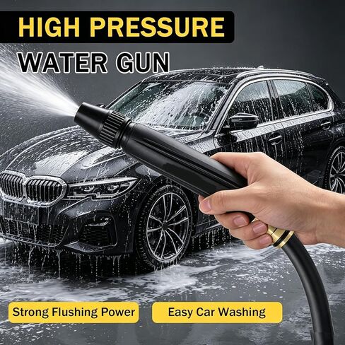Upgraded 2026 Home High-Pressure Car Wash Water Gun with Booster Nozzle and Hose, for Watering Plants and Vegetables, and Car Washing (2PCS) in Kuwait
