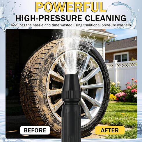 Upgraded 2026 Home High-Pressure Car Wash Water Gun with Booster Nozzle and Hose, for Watering Plants and Vegetables, and Car Washing (2PCS) in Kuwait